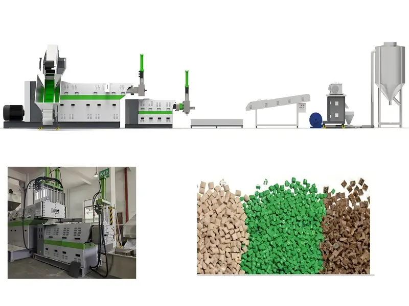 ఫిల్మ్ రీసైక్లింగ్ కోసం ప్లాస్టిక్ పెల్లెటైజింగ్ మెషిన్